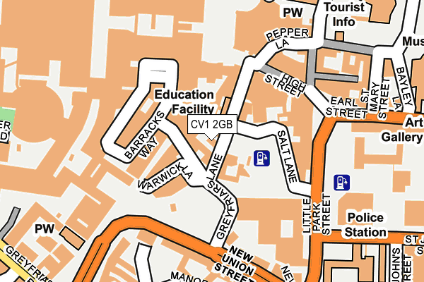 CV1 2GB map - OS OpenMap – Local (Ordnance Survey)