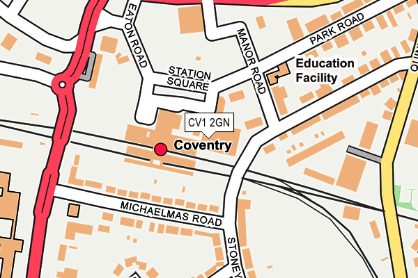 CV1 2GN map - OS OpenMap – Local (Ordnance Survey)