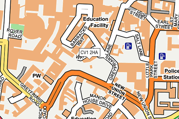 CV1 2HA map - OS OpenMap – Local (Ordnance Survey)