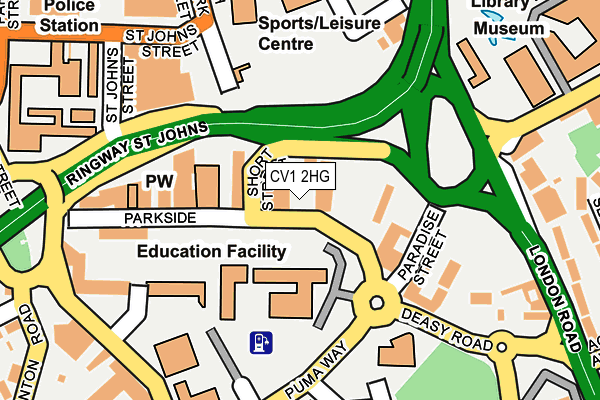 CV1 2HG map - OS OpenMap – Local (Ordnance Survey)