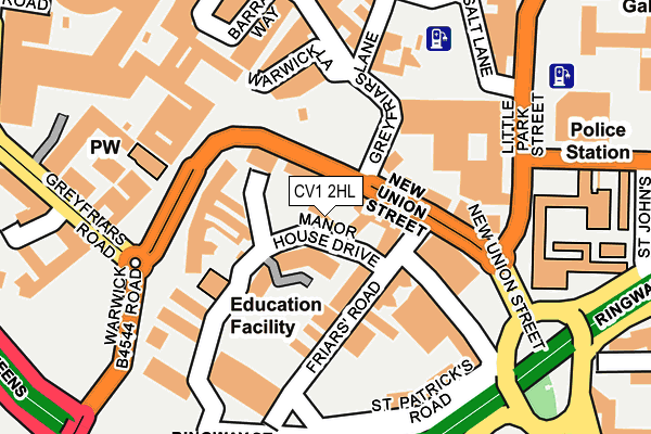 CV1 2HL map - OS OpenMap – Local (Ordnance Survey)