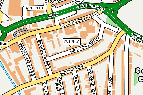 CV1 2HW map - OS OpenMap – Local (Ordnance Survey)