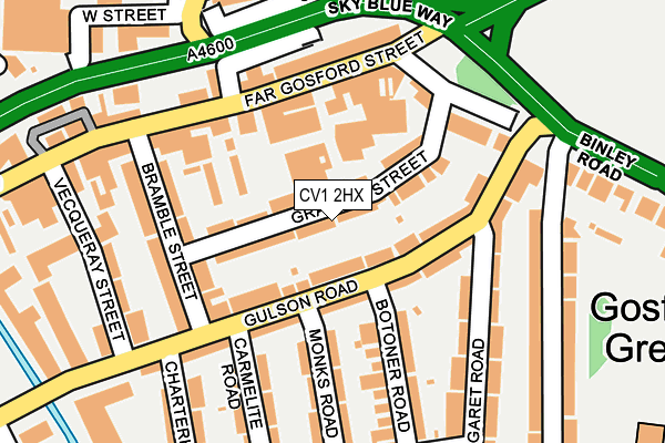 CV1 2HX map - OS OpenMap – Local (Ordnance Survey)