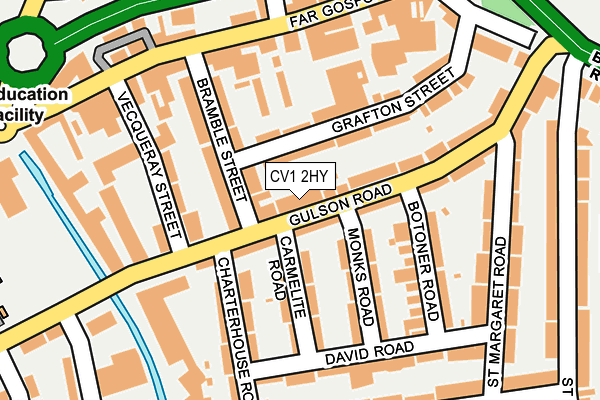 CV1 2HY map - OS OpenMap – Local (Ordnance Survey)