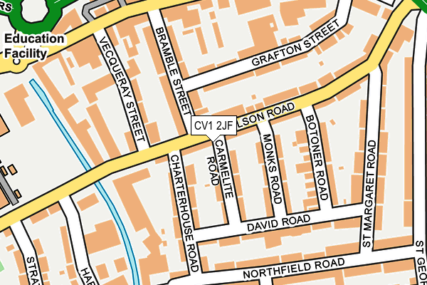 CV1 2JF map - OS OpenMap – Local (Ordnance Survey)