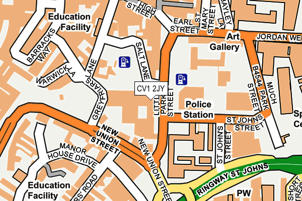 CV1 2JY map - OS OpenMap – Local (Ordnance Survey)