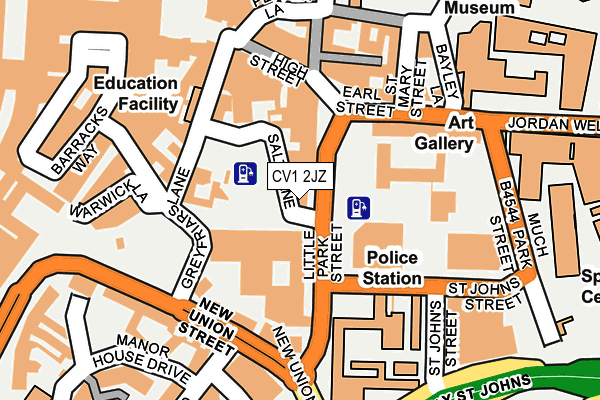 CV1 2JZ map - OS OpenMap – Local (Ordnance Survey)
