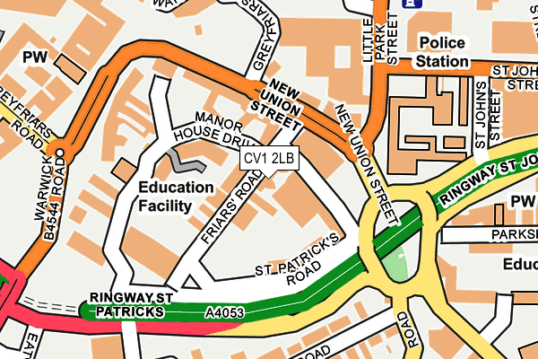 CV1 2LB map - OS OpenMap – Local (Ordnance Survey)