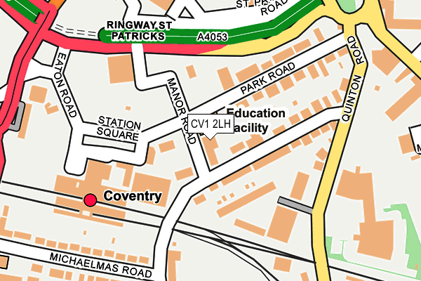 CV1 2LH map - OS OpenMap – Local (Ordnance Survey)