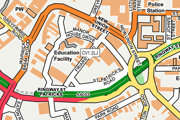 CV1 2LJ map - OS OpenMap – Local (Ordnance Survey)