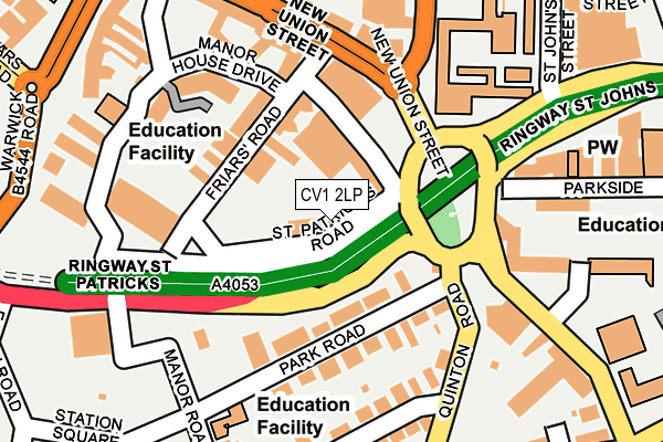 CV1 2LP map - OS OpenMap – Local (Ordnance Survey)