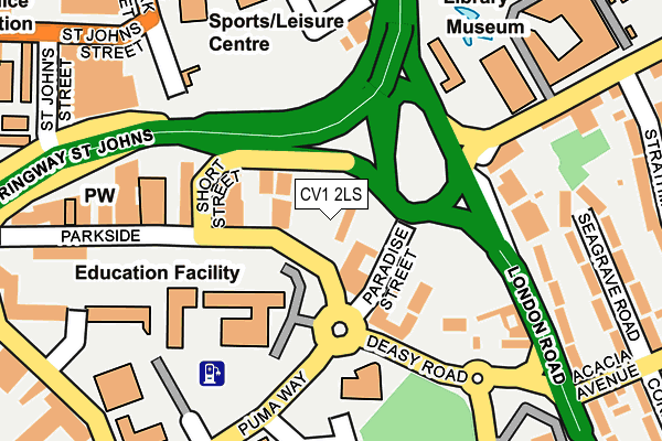 CV1 2LS map - OS OpenMap – Local (Ordnance Survey)
