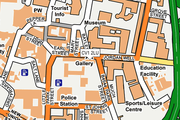 CV1 2LU map - OS OpenMap – Local (Ordnance Survey)