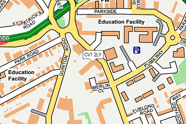 CV1 2LY map - OS OpenMap – Local (Ordnance Survey)