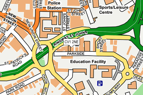 CV1 2NE map - OS OpenMap – Local (Ordnance Survey)