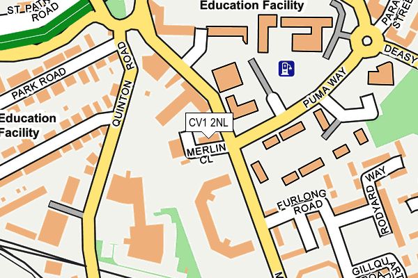 CV1 2NL map - OS OpenMap – Local (Ordnance Survey)