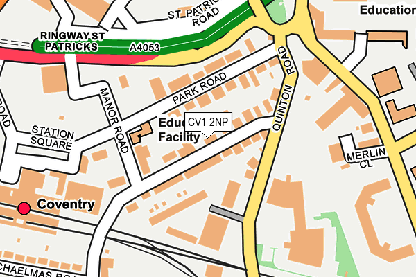 CV1 2NP map - OS OpenMap – Local (Ordnance Survey)