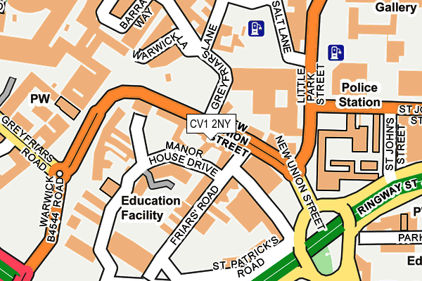 CV1 2NY map - OS OpenMap – Local (Ordnance Survey)