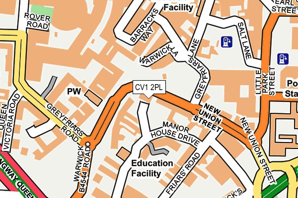 CV1 2PL map - OS OpenMap – Local (Ordnance Survey)