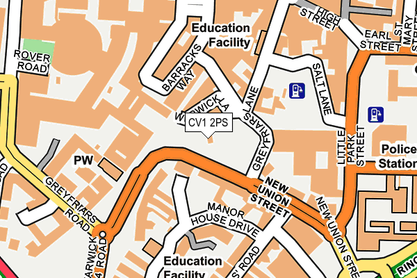 CV1 2PS map - OS OpenMap – Local (Ordnance Survey)