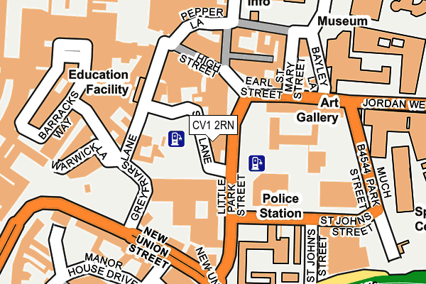 CV1 2RN map - OS OpenMap – Local (Ordnance Survey)