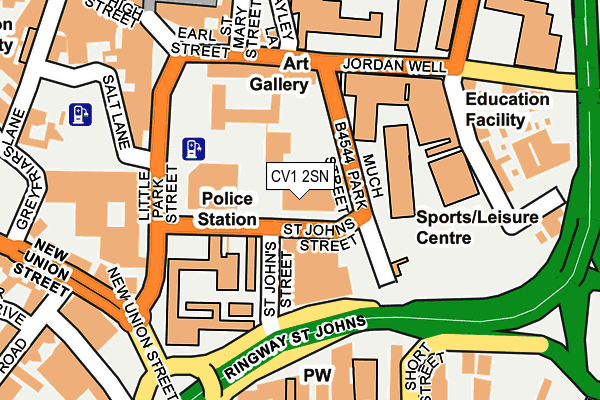 CV1 2SN map - OS OpenMap – Local (Ordnance Survey)