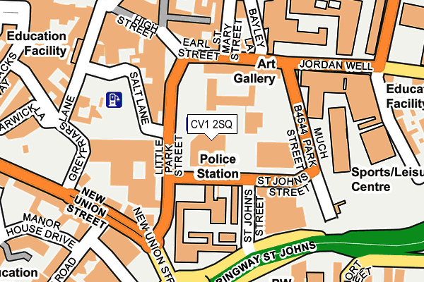CV1 2SQ map - OS OpenMap – Local (Ordnance Survey)