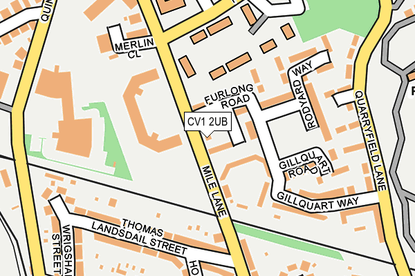 CV1 2UB map - OS OpenMap – Local (Ordnance Survey)