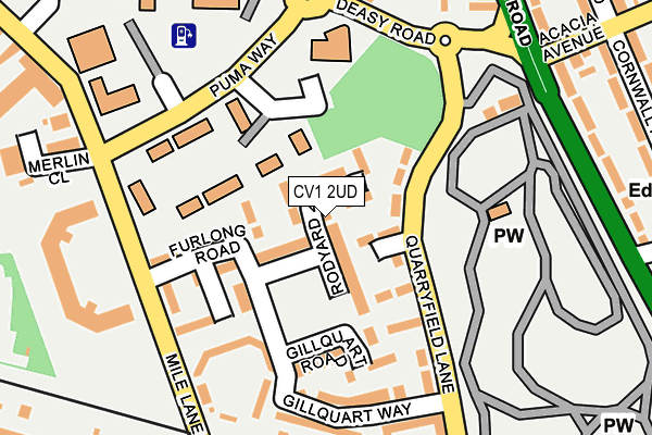 CV1 2UD map - OS OpenMap – Local (Ordnance Survey)