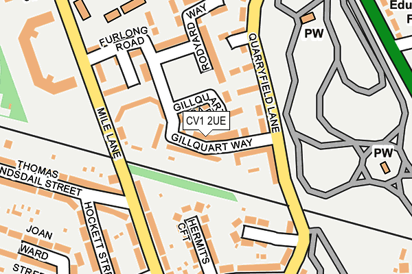 CV1 2UE map - OS OpenMap – Local (Ordnance Survey)