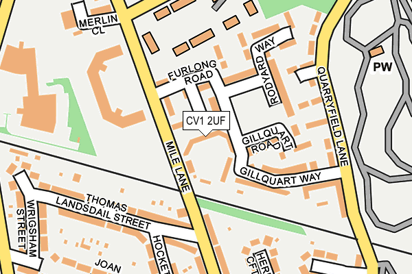 CV1 2UF map - OS OpenMap – Local (Ordnance Survey)