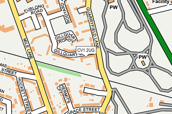 CV1 2UG map - OS OpenMap – Local (Ordnance Survey)