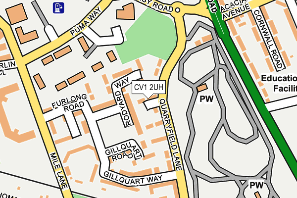 CV1 2UH map - OS OpenMap – Local (Ordnance Survey)