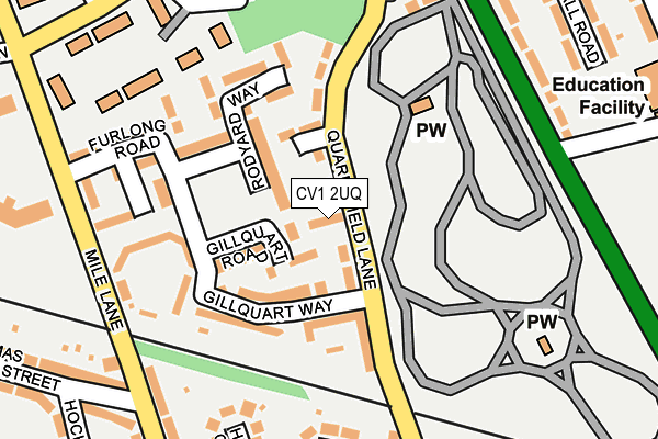 CV1 2UQ map - OS OpenMap – Local (Ordnance Survey)