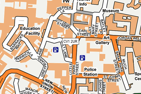 CV1 2UR map - OS OpenMap – Local (Ordnance Survey)