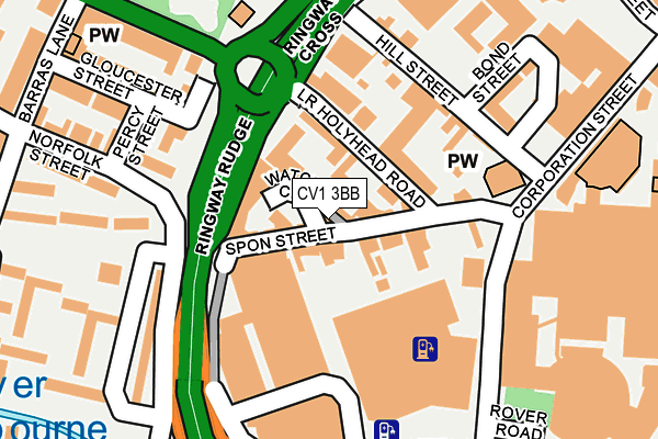 CV1 3BB map - OS OpenMap – Local (Ordnance Survey)