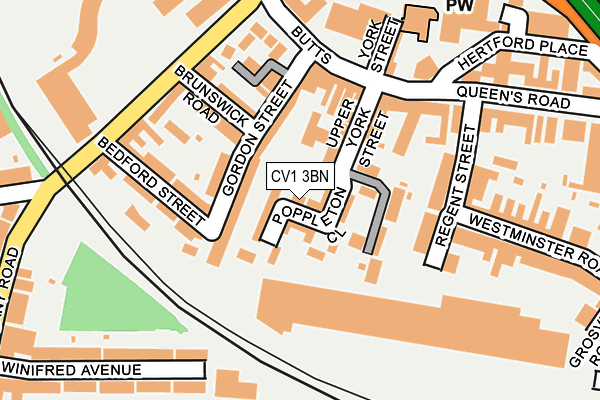 CV1 3BN map - OS OpenMap – Local (Ordnance Survey)
