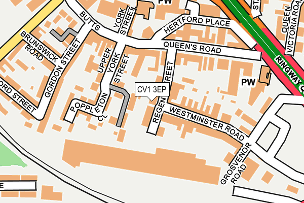 CV1 3EP map - OS OpenMap – Local (Ordnance Survey)