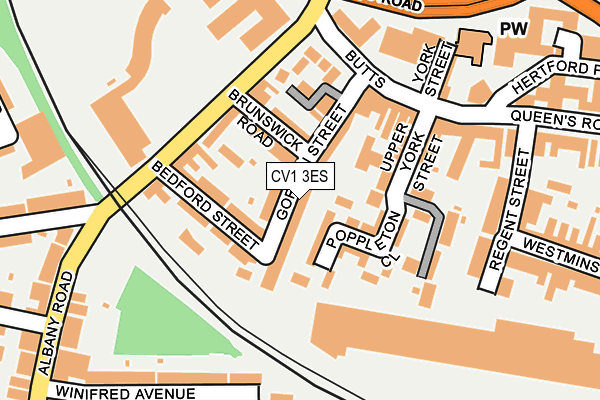 CV1 3ES map - OS OpenMap – Local (Ordnance Survey)