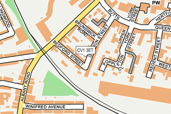 CV1 3ET map - OS OpenMap – Local (Ordnance Survey)