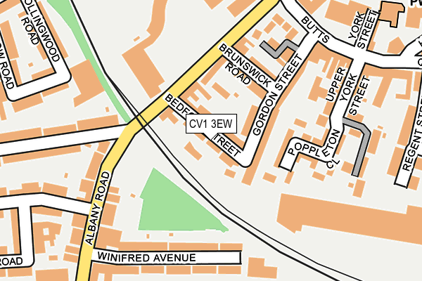 CV1 3EW map - OS OpenMap – Local (Ordnance Survey)