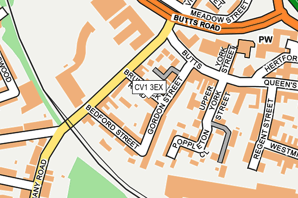 CV1 3EX map - OS OpenMap – Local (Ordnance Survey)