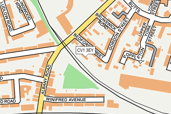 CV1 3EY map - OS OpenMap – Local (Ordnance Survey)