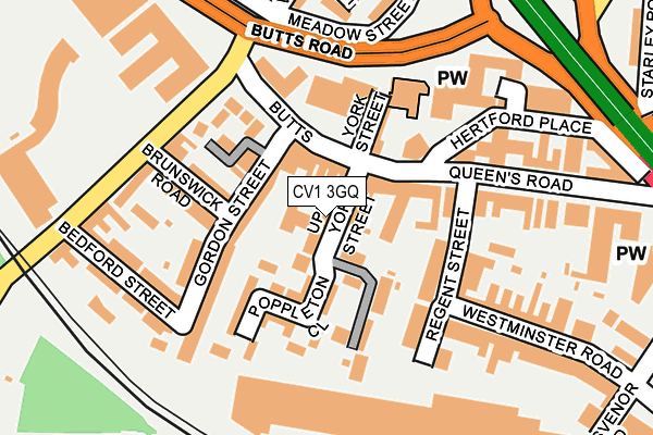 CV1 3GQ map - OS OpenMap – Local (Ordnance Survey)