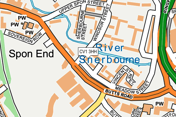 CV1 3HH map - OS OpenMap – Local (Ordnance Survey)