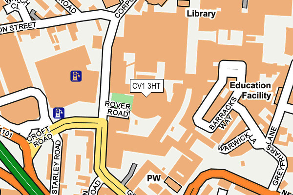 CV1 3HT map - OS OpenMap – Local (Ordnance Survey)
