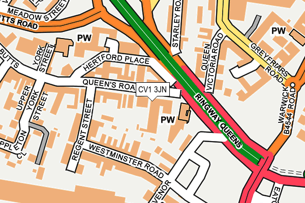 CV1 3JN map - OS OpenMap – Local (Ordnance Survey)