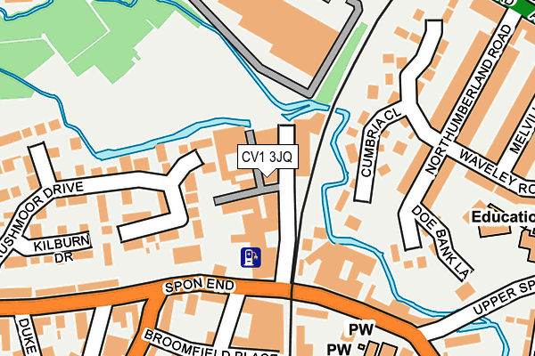 CV1 3JQ map - OS OpenMap – Local (Ordnance Survey)