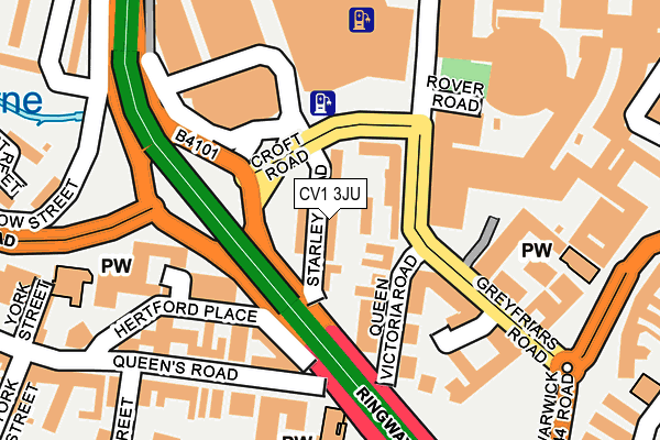 CV1 3JU map - OS OpenMap – Local (Ordnance Survey)