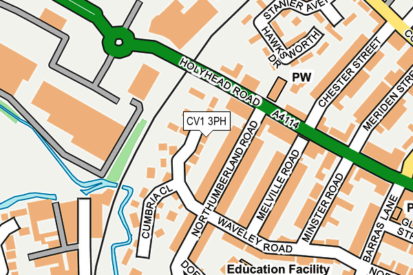 CV1 3PH map - OS OpenMap – Local (Ordnance Survey)